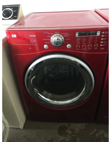 Lg Lg Tromm Front Load Steam Dryer In Red Discount City Appliance