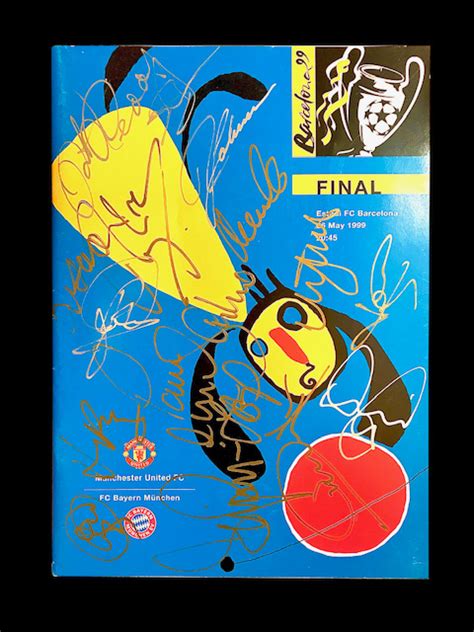 Removed in the last minute of manchester in one of the best final of the champions league in history that are remembered. Manchester United Team Signed 1999 Champions League Final ...