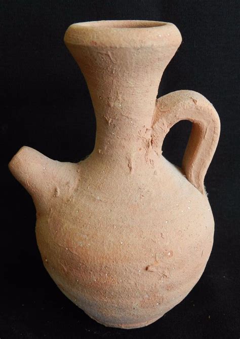 Biblical Ancient Antique Holy Land Roman Pottery Clay Pitcher Wine Jug