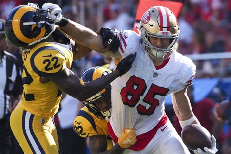 Courtesy nfl media relations los angeles, june 18, 2020: 49ers news: George Kittle lands at No. 13 in Pro Football ...