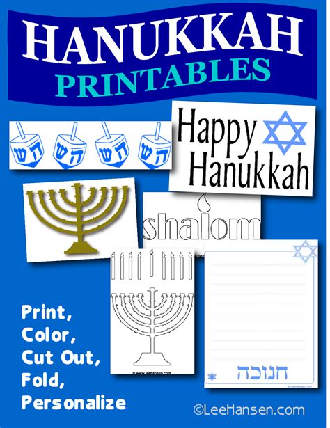Printable Hanukkah Activity Sheets