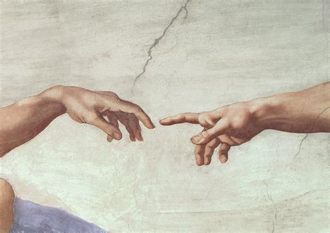 Michelangelo Hands Of God And Adam Detail From The Creation Of Adam