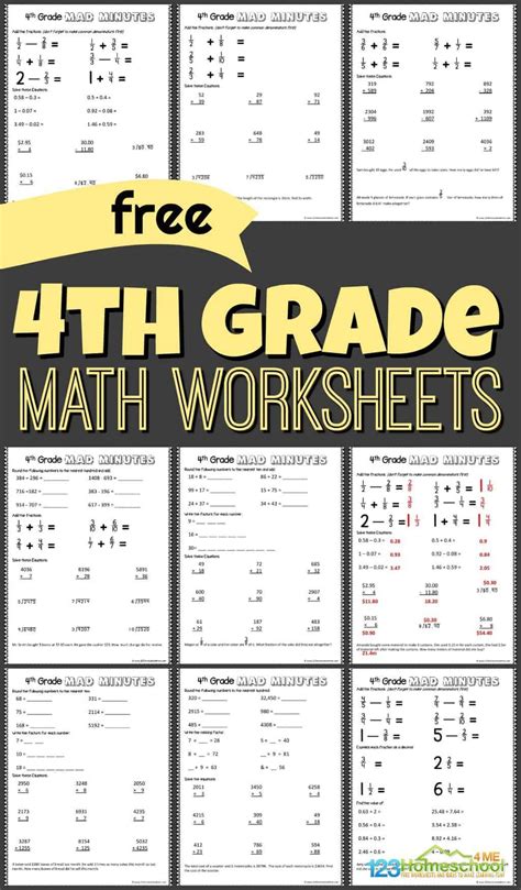 30 4th Grade Math Worksheets Coo Worksheets