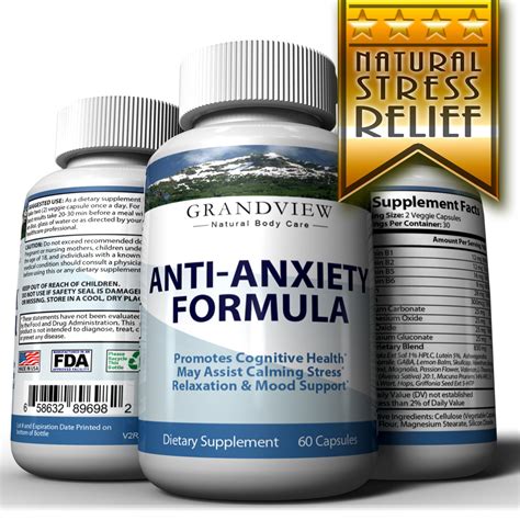Grandview Natural Body Care Natural Anxiety Formula Stress Relief