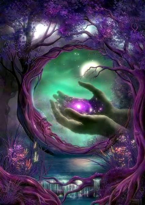 Enchanted Forest Fantasy Purple Trees Hd Phone Wallpaper Peakpx