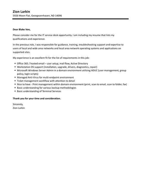 It Help Desk Cover Letter Examples Templates - vrogue.co