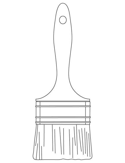 Printable Paint Brush Coloring Page Milagrostubullock