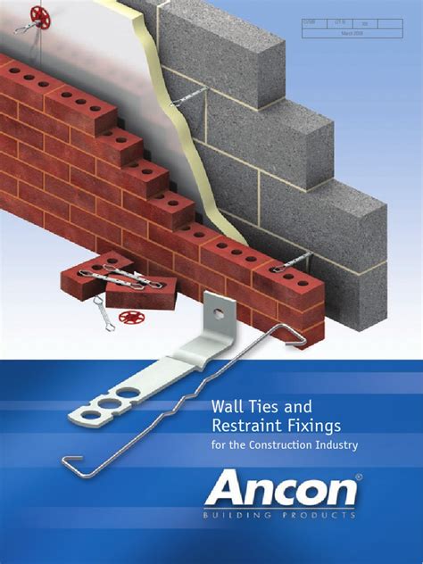 Ancon Wall Ties Restraint Fixings 2008 Pdf Masonry Wall