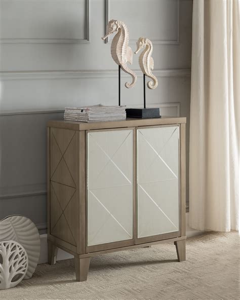 Caleb 2 Door Entryway Accent Console Cabinet Antique White Wood