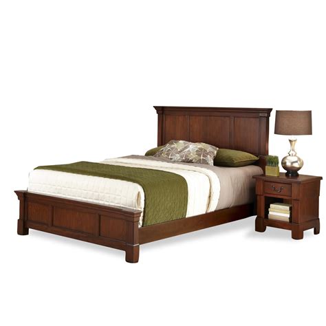 Homestyles Aspen King Bed And Night Stand In Rustic Cherry Walmart Com