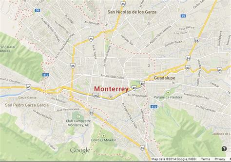 Monterrey Mexico Map