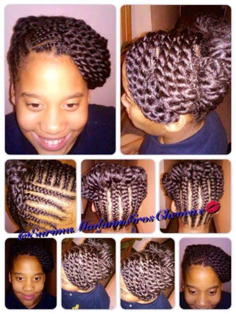 Cornrows With Twisted Ends Braids With Extensions Marley Braids