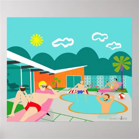 Retro Gay Pool Party Poster