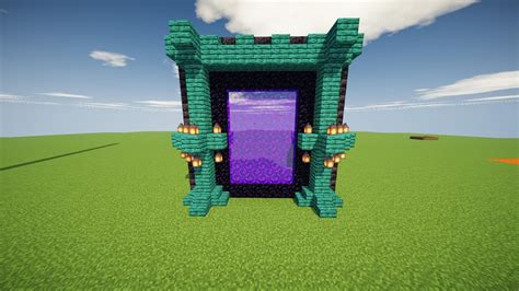 Nether Portal Decoration In Minecraft Youtube