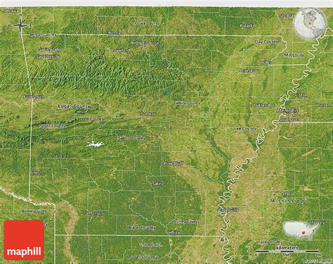 Satellite 3d Map Of Arkansas