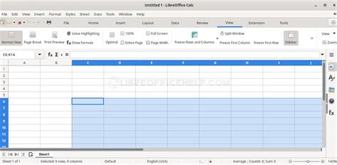 How To Freeze And Unfreeze Rows And Columns In Libreoffice Calc