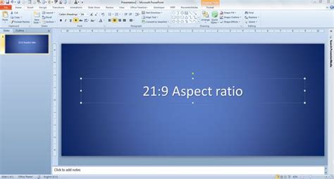 Using 219 Aspect Ratio In Powerpoint Presentations