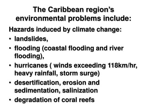 Ppt Climate Change Induced Natural Hazards In The Caribbean Powerpoint Presentation Id