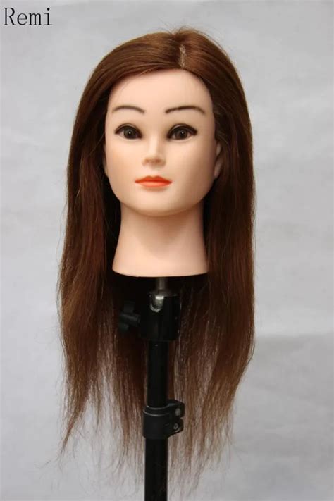 90 Real Hair Mannequin Head With Hair 26 Human Hair Training Maniqui