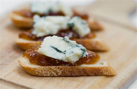 Blue Cheese And Fig Jam Crostini Recipe Fig Jam Crostini Fig Jam Food