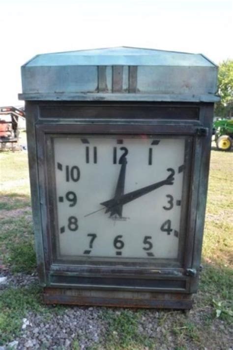 Spectacular Over Sized Antique Bank Four Sided Outside Clock At 1stdibs