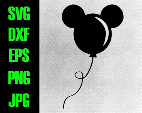 Mickey Balloon Svg Dxf Eps Png  Cutting Files Etsy