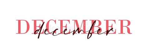 Hello December Card One Line Lettering Poster With Text December