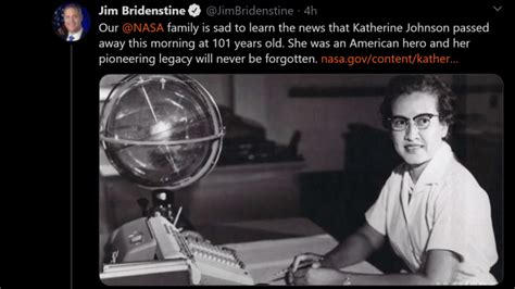 Nasa Mathematician And Pioneer Katherine Johnson Dies At 101 The