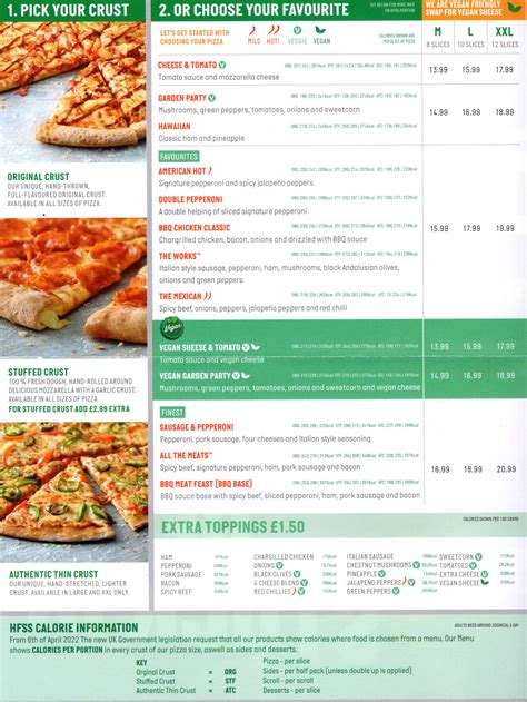 Papa John's Pizza Menu | Caister Holiday Park, Norfolk