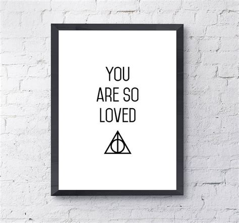 Typography Poster You Are So Loved Harry Potter | Etsy | Quote prints