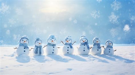 Premium Ai Image Snowmen And Snow Angels Children Craft Snowmen And