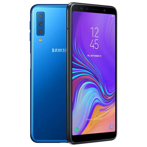 Samsung galaxy a7 (2018) android smartphone. Samsung Galaxy A7 (2018) with 6-inch FHD+ Super AMOLED ...