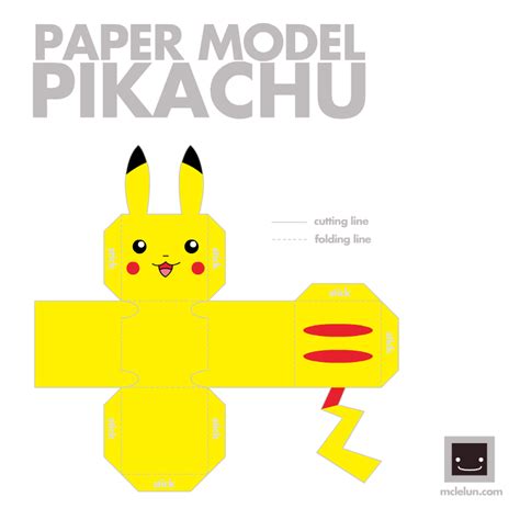 Recortables De Pikachu Cubeecraft Vlc Peque