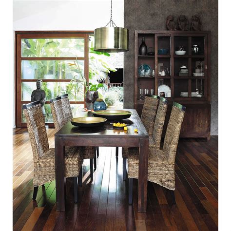 Tavolo per sala da pranzo in massello di mango scuro L 160 cm Bengali