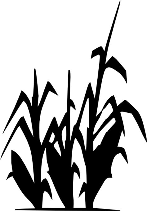 Corn Plant Silhouette Clip Art At Vector Clip Art Online