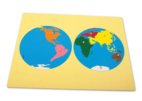 Montessori World Continents Puzzle Map Montessori Education Montessori