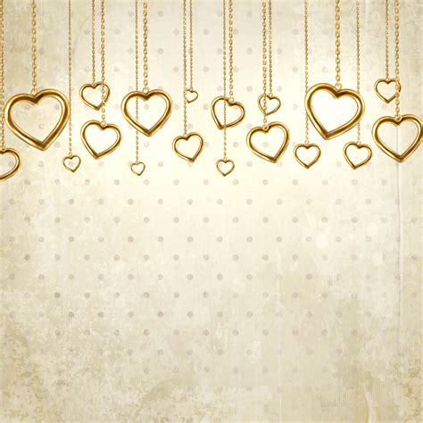 ハート型ペンダントのバレンタインデー背景 Valentine s Day heart shaped pendants background