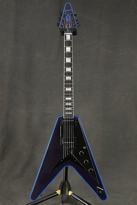 Gibson Flying V Custom Satin Blue Widow Custom Electric Guitars Cool Electric Guitars Cool