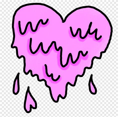 Aesthetic Grunge Pink Heart Illustration Png Pngegg