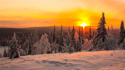 Free Download Winter Mountain Sunset Wallpapers