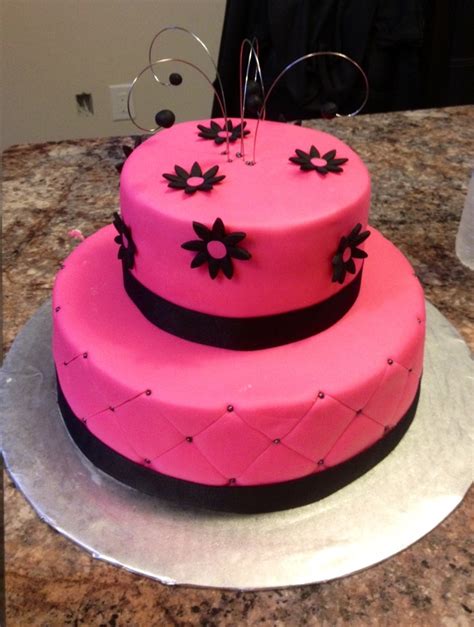 Simple Girly Birthday Cake Birthday Ideas Pinterest