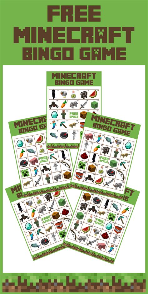 Oh minecraft, how so many kiddos love you! Free Printable Minecraft Bingo Game | Catch My Party