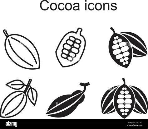 Cocoa Icon Template Black Color Editable Cocoa Icon Symbol Flat Vector