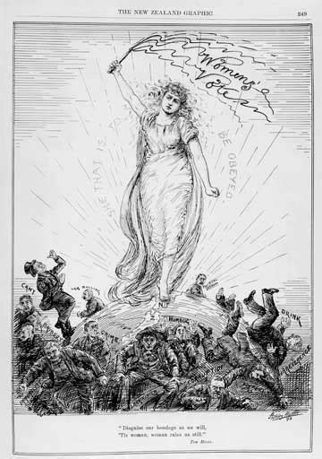 Suffrage Cartoon 1893 History Te Ara Encyclopedia Of New Zealand