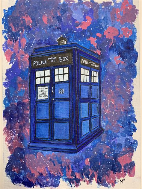 I Received This Beautiful Painting Of The Tardis As A T Doctorwho