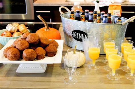 Hosting A Fall Brunch Party Pumpkin Muffins And Mimosas Pumpkin