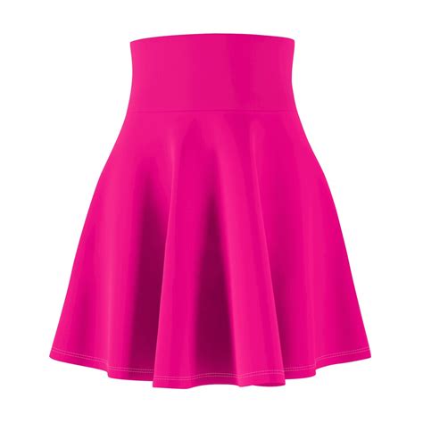 Hot Pink Skirt Hot Pink Clothes Pink Skater Skirt Etsy