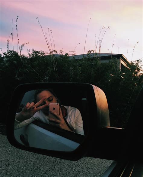 sunset pretty car window mirror selfie mirror photography girl photography poses photo