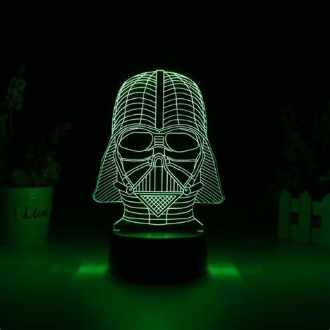 Darth Vader 3d Led Light 7 Colors 2 Light Modes Power Through Micro