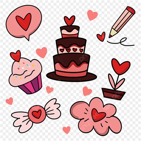 Gambar Clip Art Lucu Valentine Sederhana Cinta Hari Valentine Png